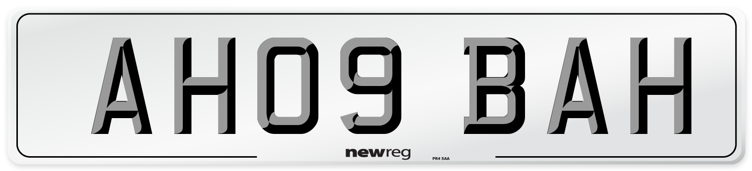 AH09 BAH Number Plate from New Reg
